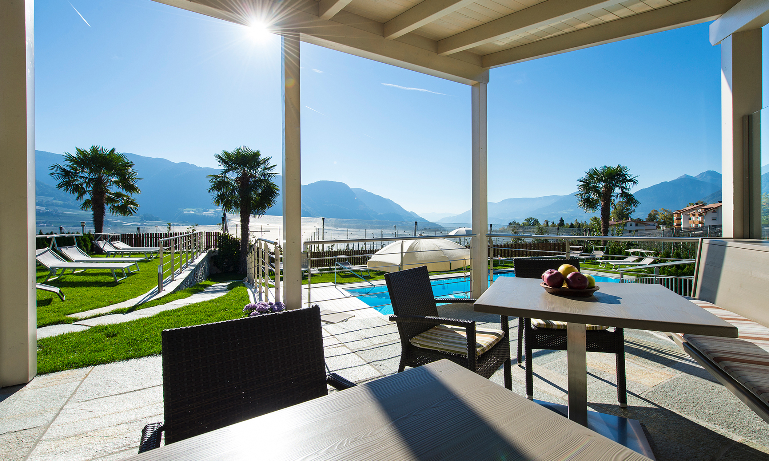 terrazza esposta al sole Tirolo